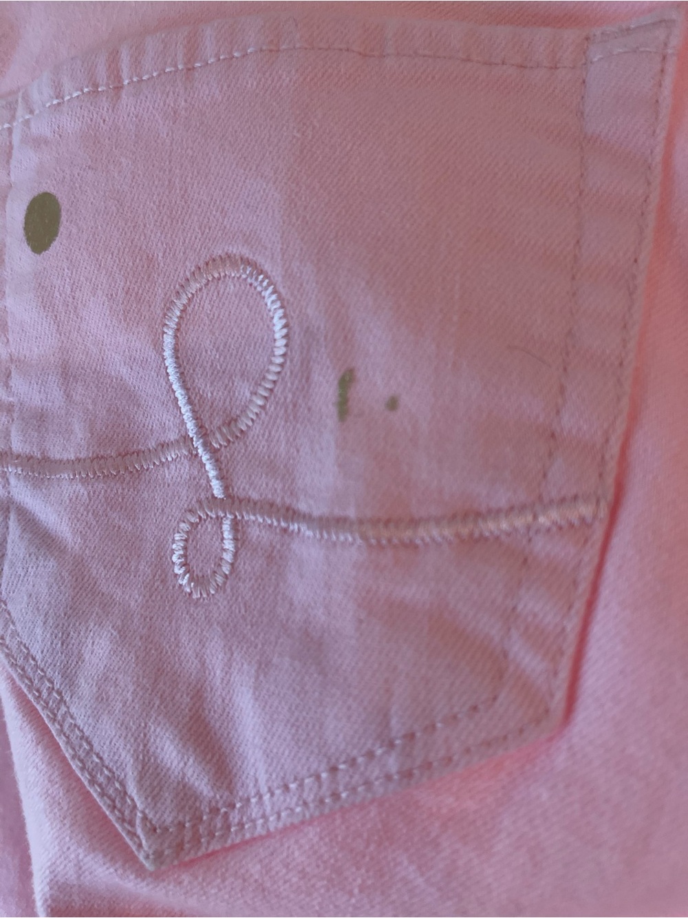 Lilly Pulitzer Pastel Pink Straight-Leg Jeans with Gold Dot Accents - Picture 2 of 5